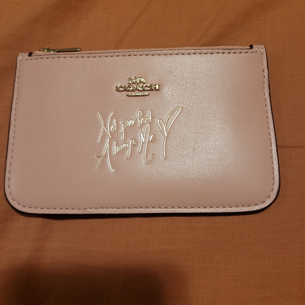 Coach Pink Leather Clutch Wristlet